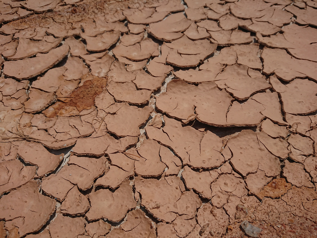 Dry clay mud texture drought global warming
